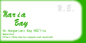 maria bay business card